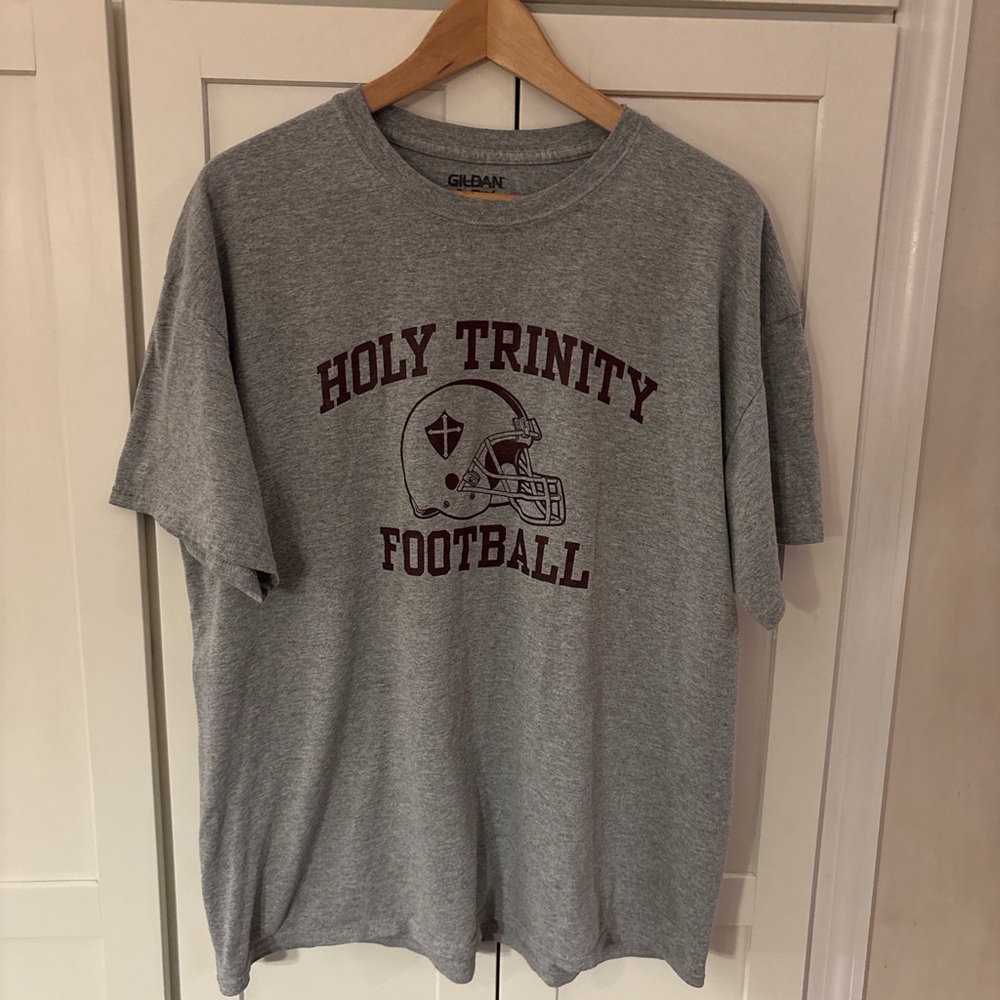 3/$10 Gildan Heather Gray Holy Trinity Retro Tee
